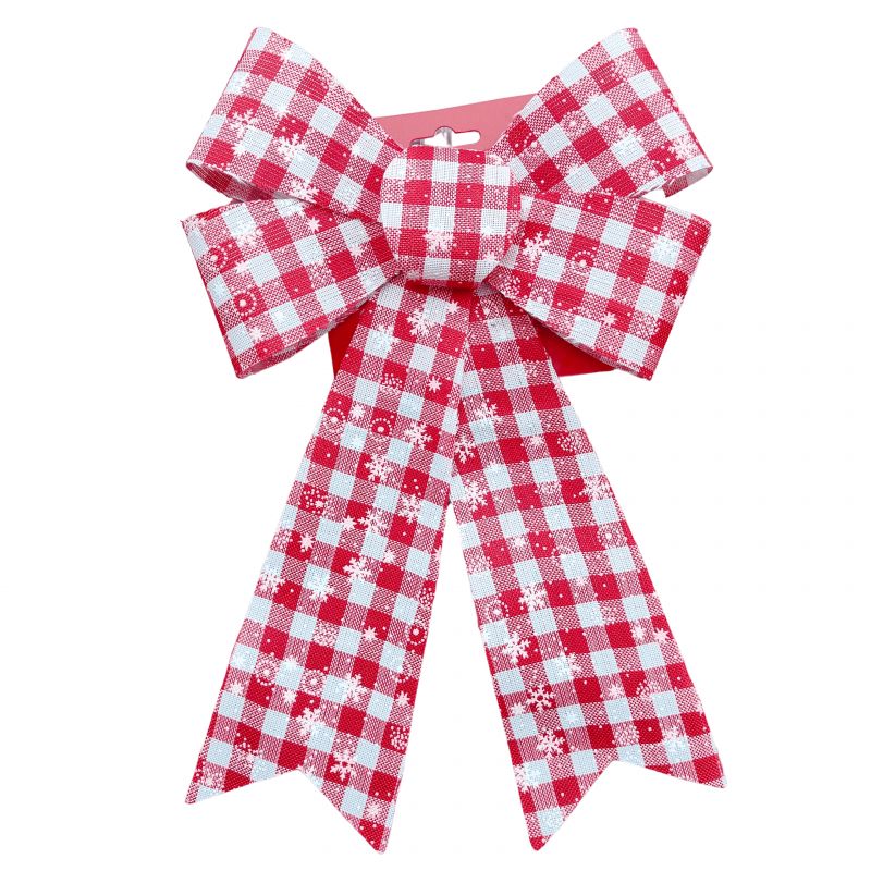 Christmas Bow - Red Gingham 30cm