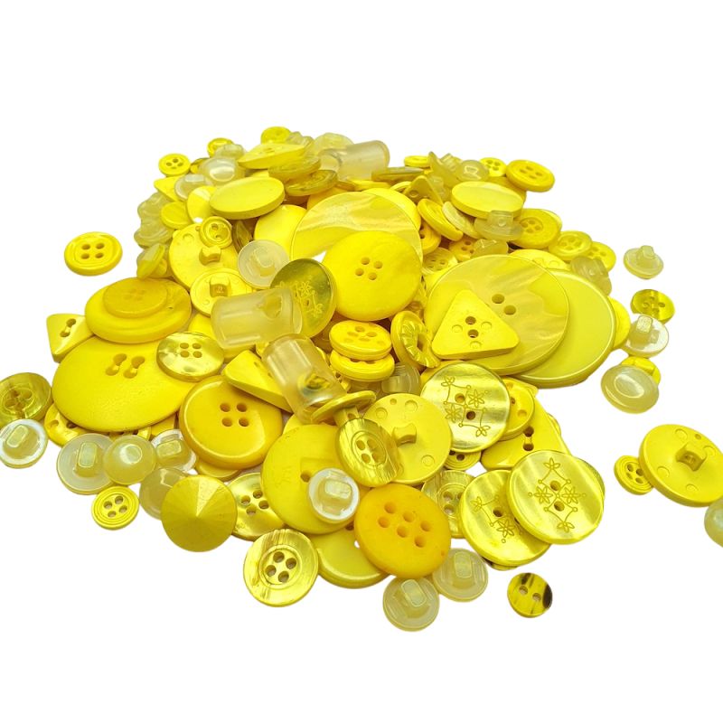 Mixed Button Pack 100g - Yellow