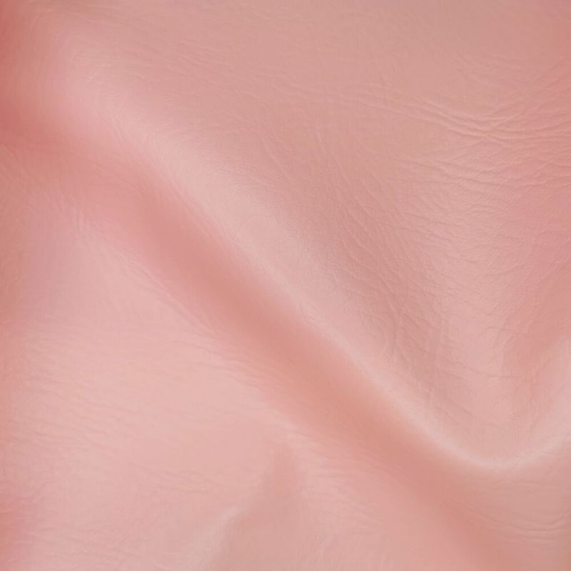 Fire Retardant Leatherette Leather Faux Fabric - Baby Pink