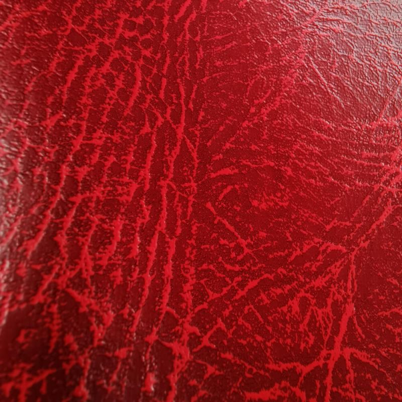 Fire Retardant Leatherette Leather Faux Fabric - Dark Red