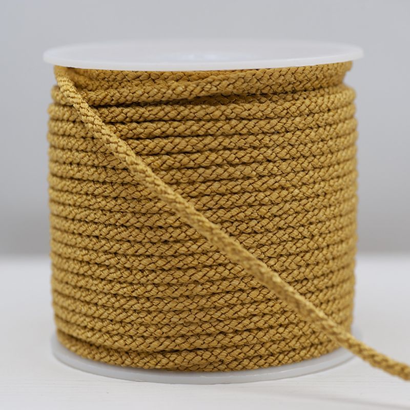 Twisted Rayon Lacing Cord - Gold 3mm