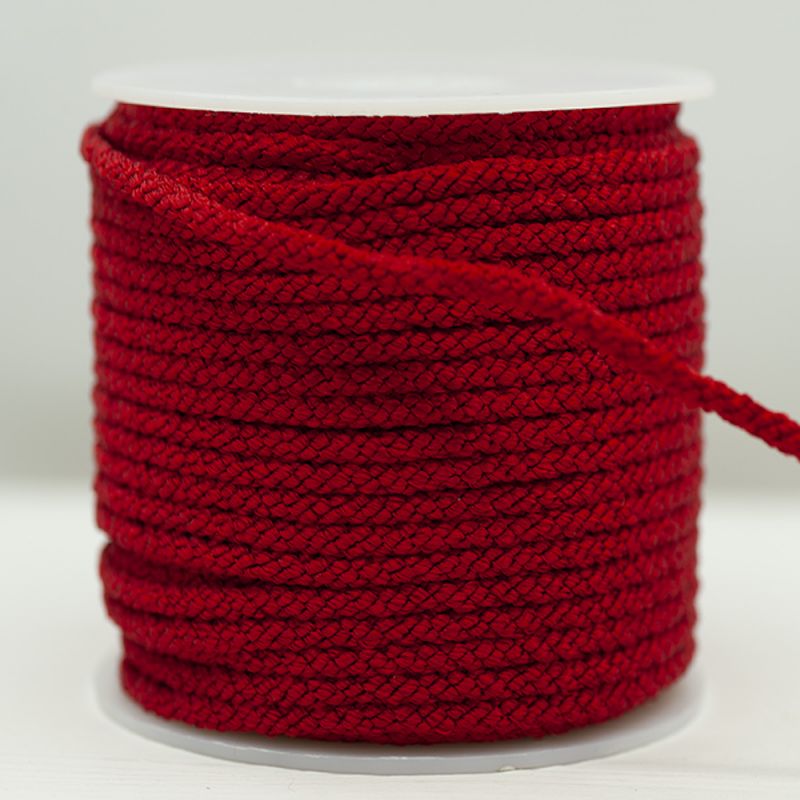 Twisted Rayon Lacing Cord - Red 3mm