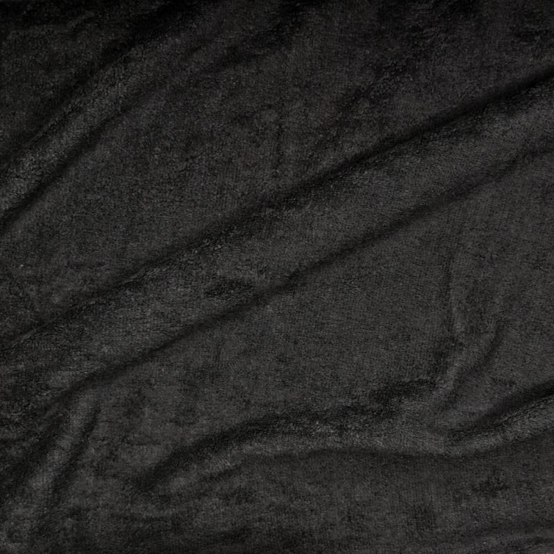 Cotton Towelling Fabric Black 150cm 