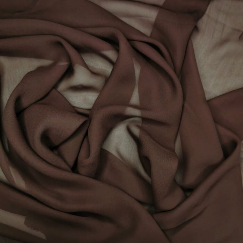 Chiffon Fabric - Brown