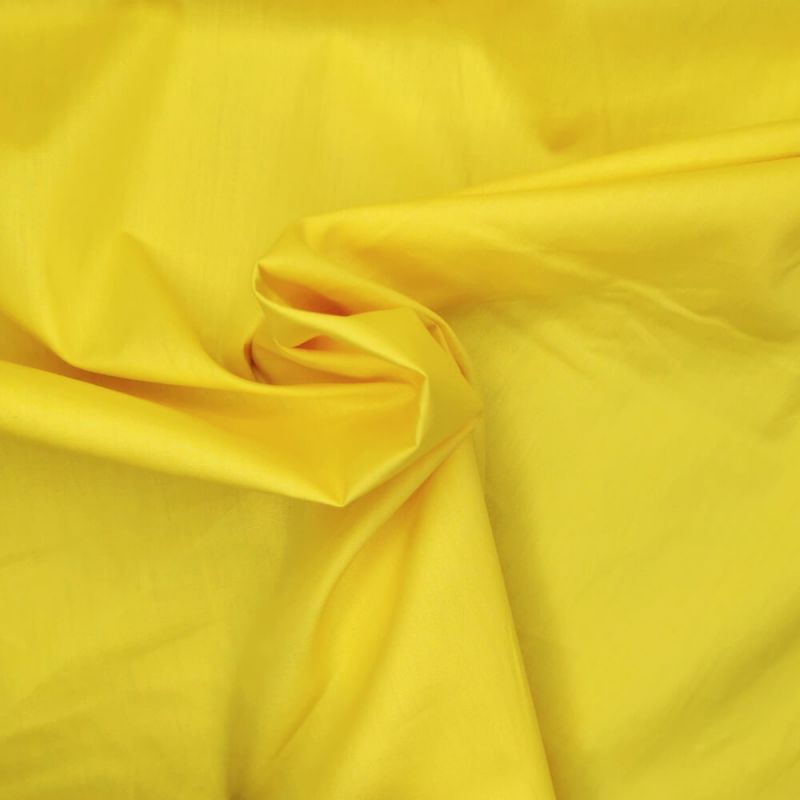 100% Organic Cotton Poplin Fabric - Yellow