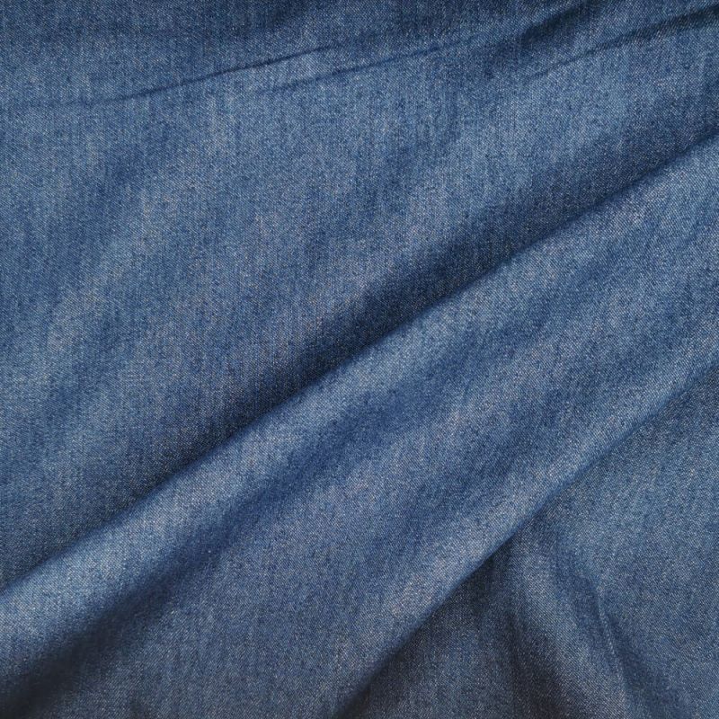 100% Cotton Washed 8oz Denim - Medium Blue fabric 150cm