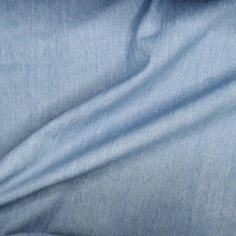 100% Cotton Washed 8oz Denim - Light Blue fabric 150cm