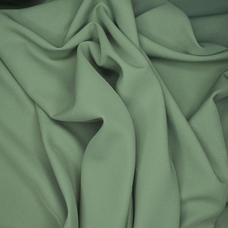 Sage Polyester Bi-Stretch Suiting Dress Fabric
