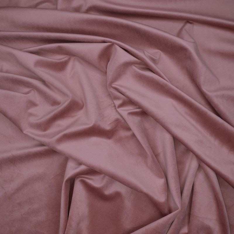 London Velour Curtain Upholstery Fabric - Rose