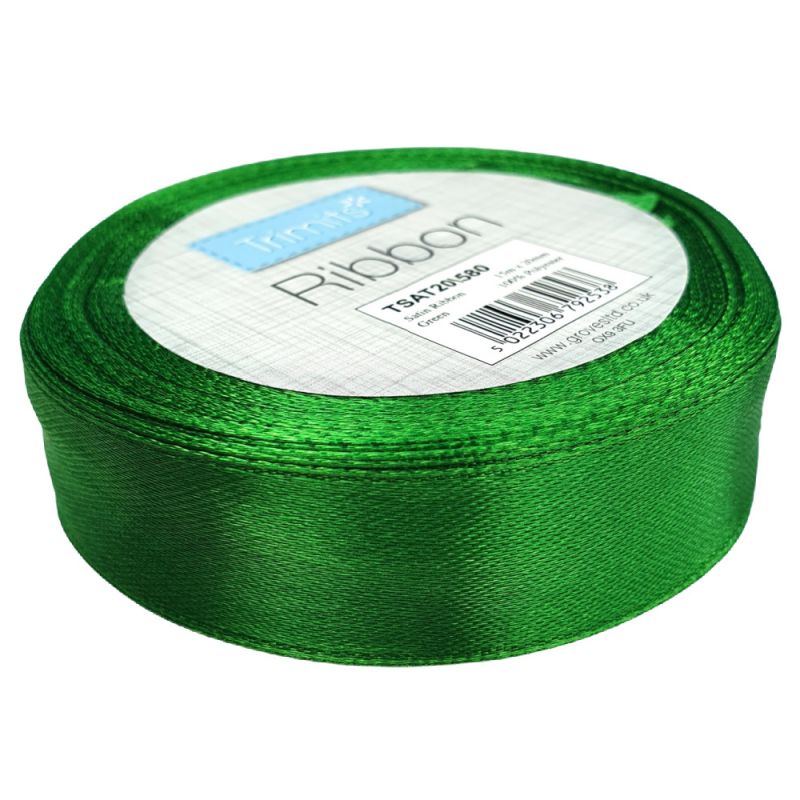Trimits Budget Satin Ribbon - Emerald Green 20mm