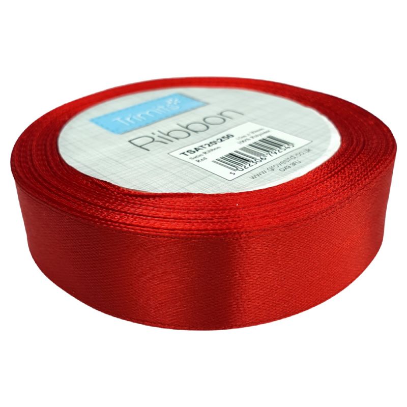 Trimits Budget Satin Ribbon - Red 20mm