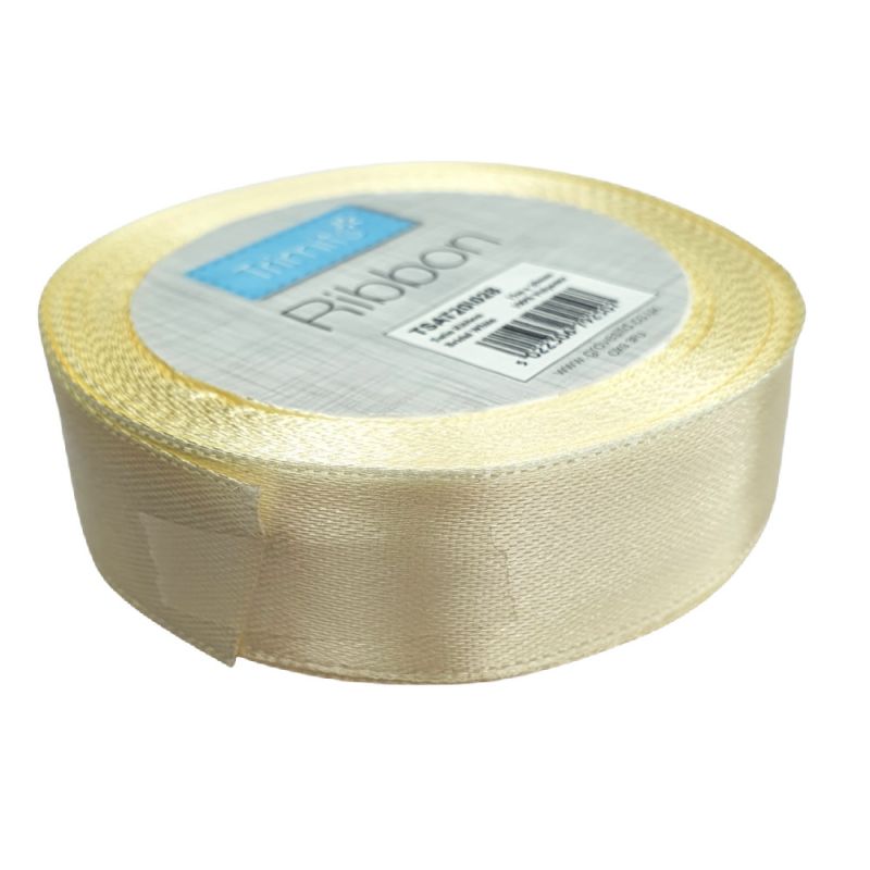 Trimits Budget Satin Ribbon - Cream 20mm