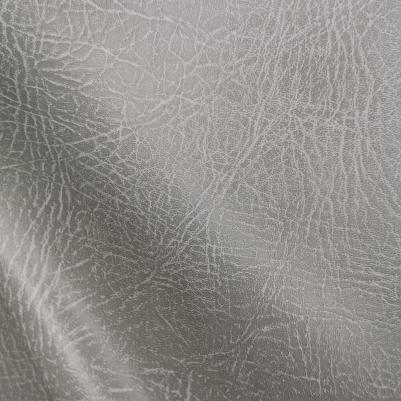 Fire Retardant Leatherette Leather Faux Fabric - Grey