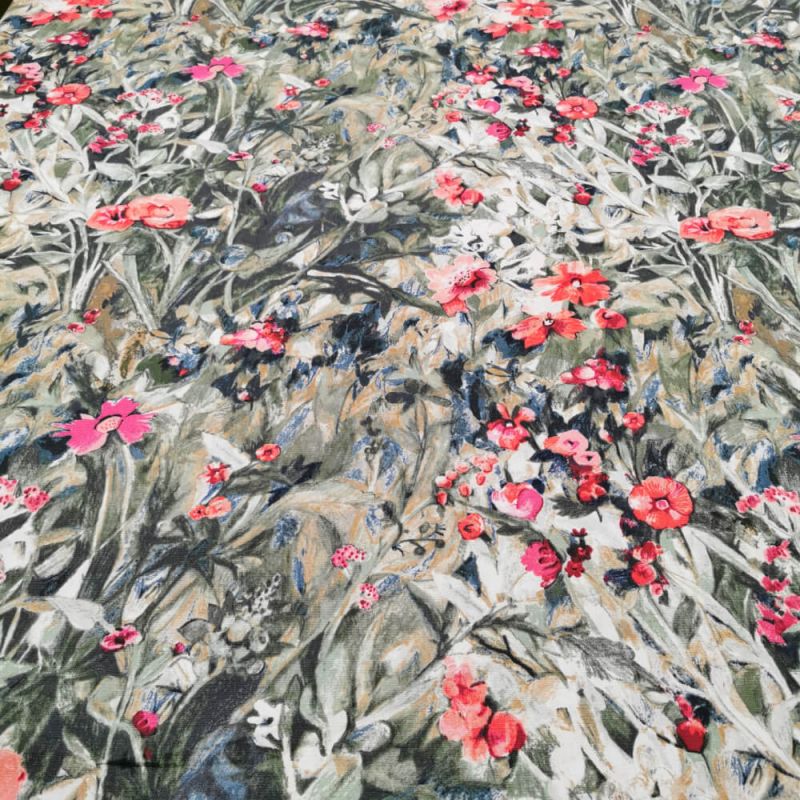 Edinburgh Weavers Soft Linen Viscose Fabric Flowers 4