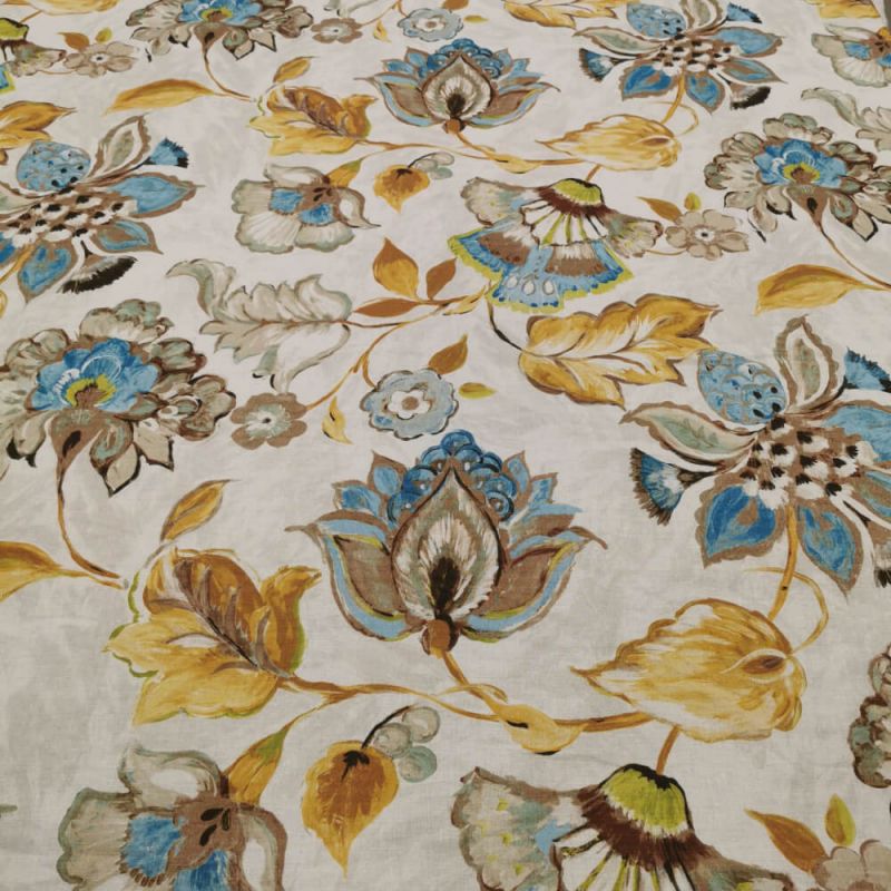 Edinburgh Weavers Soft Linen Viscose Fabric Flowers 11