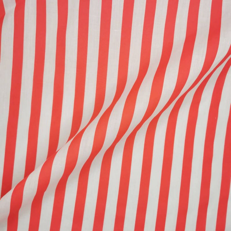  Red And White Striped Fabric