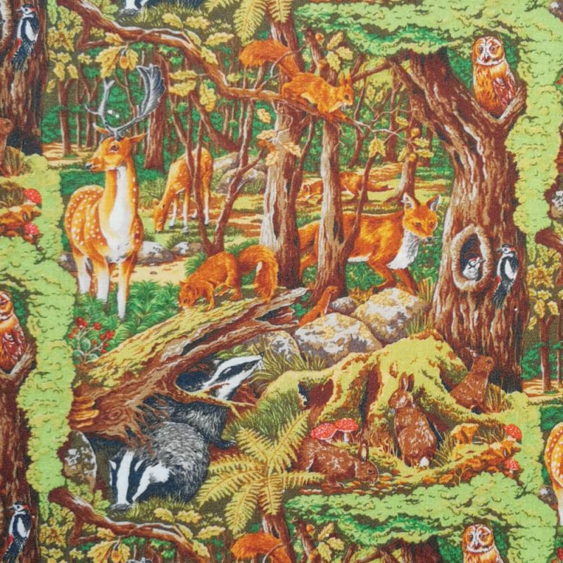 100% Cotton Print Fabric - Friends Of The Forest