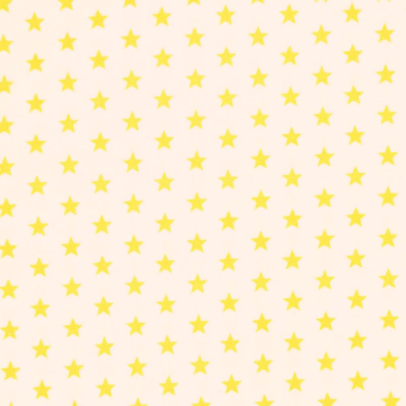 100% Cotton Fabric - Mini Stars Sunshine Yellow on White