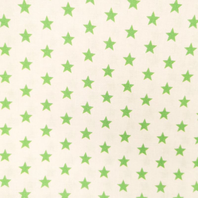 100% Cotton Fabric - Mini Stars Apple on White