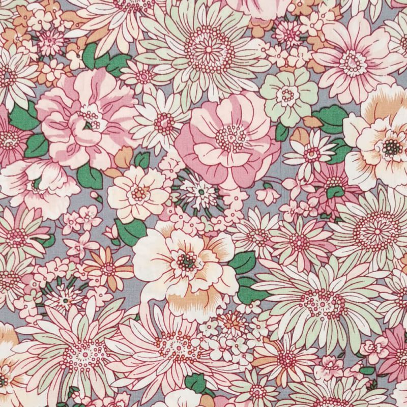 100% Cotton Poplin Fabric - Mixed Floral One