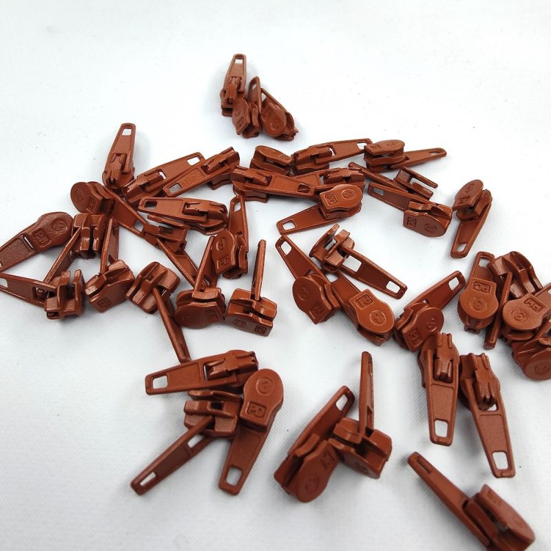 Zip Pulls for Continuous Zip - Size 3 Terracotta