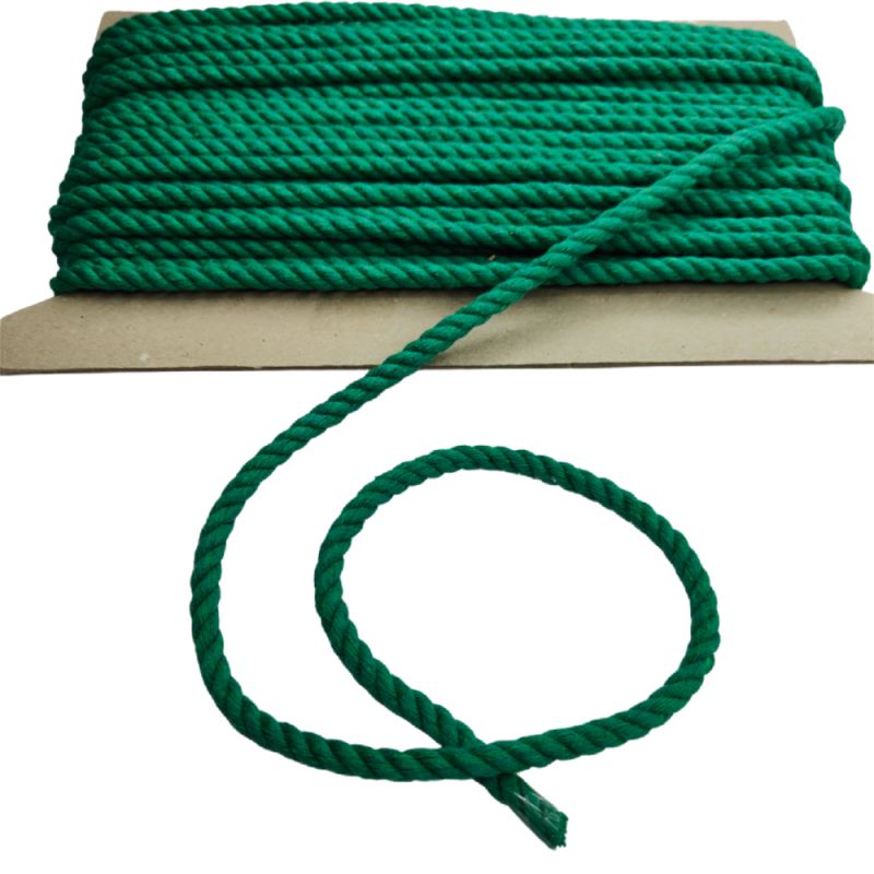 6mm 100% Cotton Cord - Emerald Green