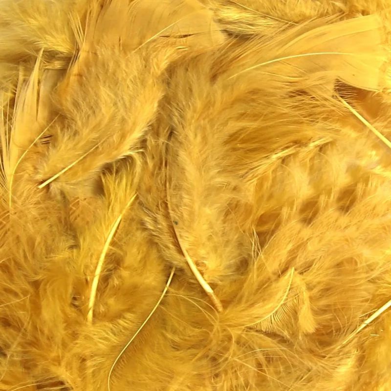 Eleganza Craft Marabout Feathers Mixed 3inch-8inch 8g bag - Gold