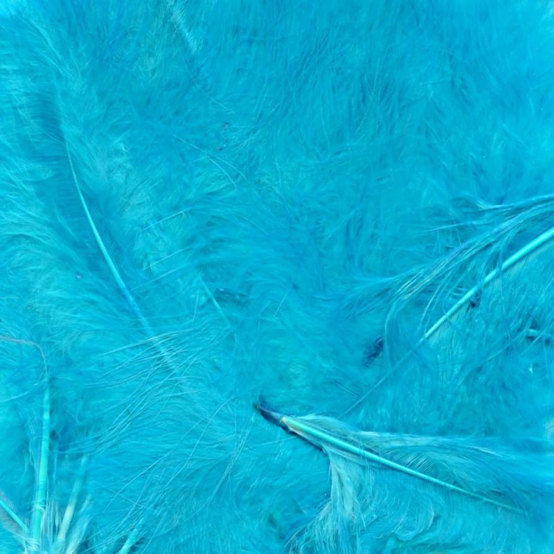 Eleganza Craft Marabout Feathers Mixed 3inch-8inch 8g bag - Turquoise