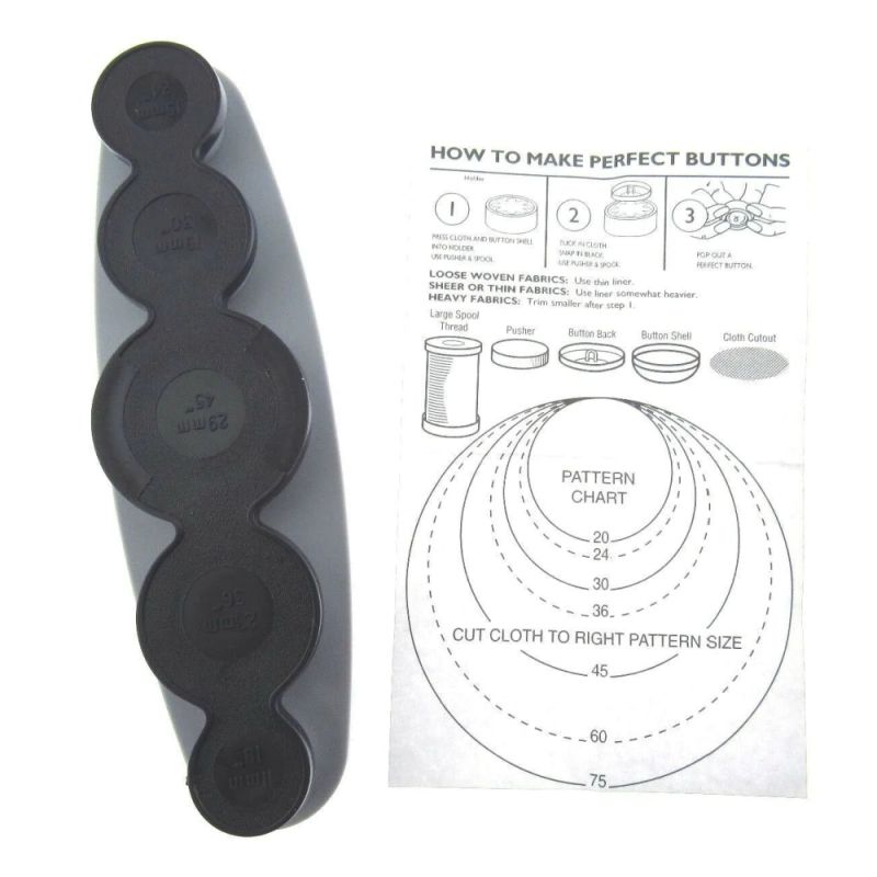 Essentials Cover Button Tool (Makes 11mm, 15mm, 19mm, 22mm & 29mm Buttons)
