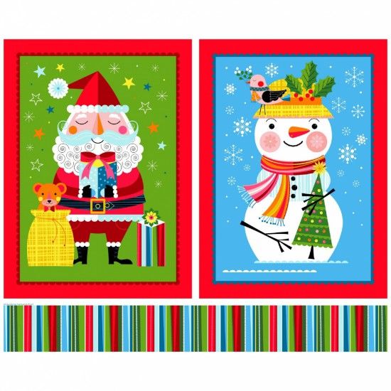U - Nutex Christmas Santa Sack - Santa & Snowman 90cm