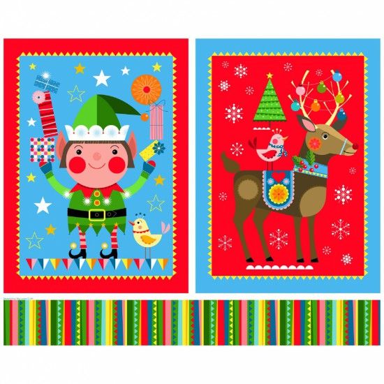 V - Nutex Christmas Santa Sack - Elf & Reindeer 90cm
