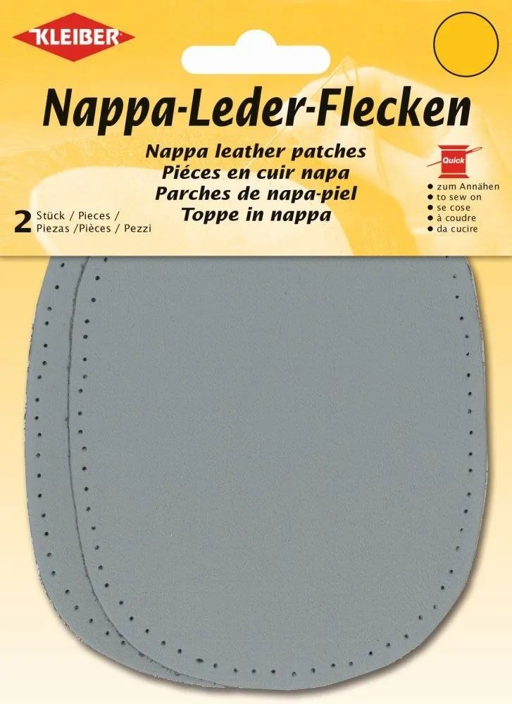 Kleiber Nappa Leather Patch x2 Grey