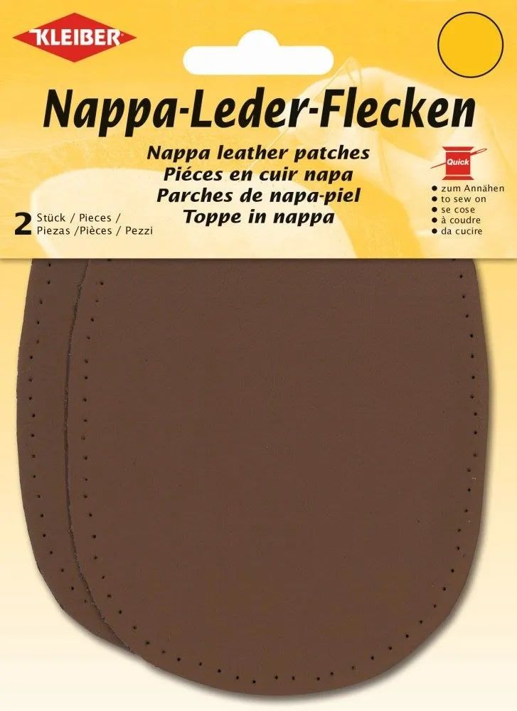 Kleiber Nappa Leather Patch x2 Brown