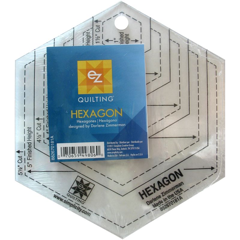 EZ Quilting Hexagon Shape Acrylic