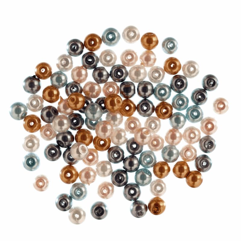 Extra Value Beads - Glass Pearls 6mm - Multi