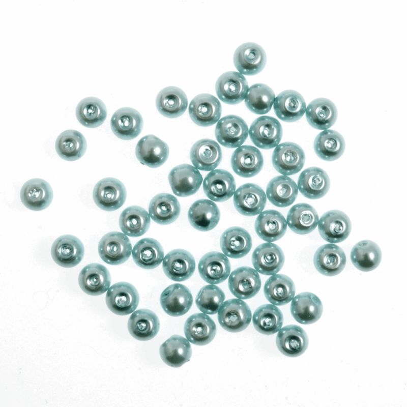 Extra Value Beads - Glass Pearls 6mm - Ice Blue