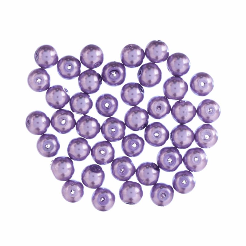 Extra Value Beads - Glass Pearls 8mm - Purple