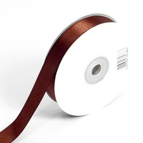 50mm Double-sided Satin Ribbon - Brown **FULL ROLL**