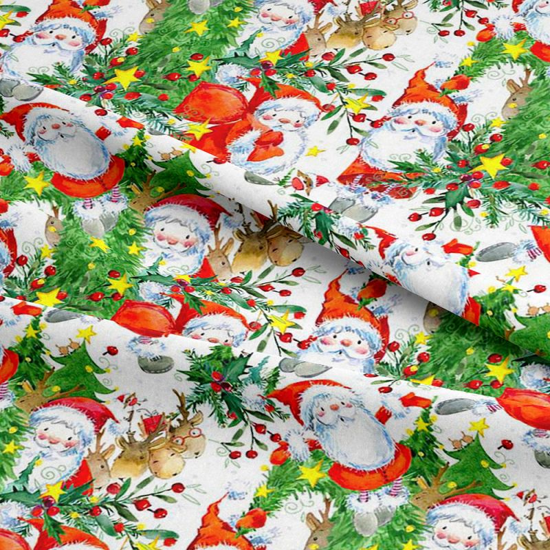 100% Cotton Fabric Digital Print by Crafty Cotton - Santas Claus
