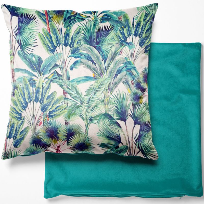 Digital Print Crafty Velvet Cushion Cover - Palm Springs Natural