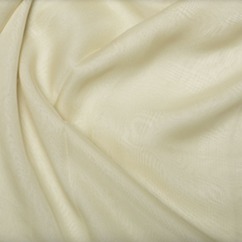 Cationic Chiffon Fabric - Cream