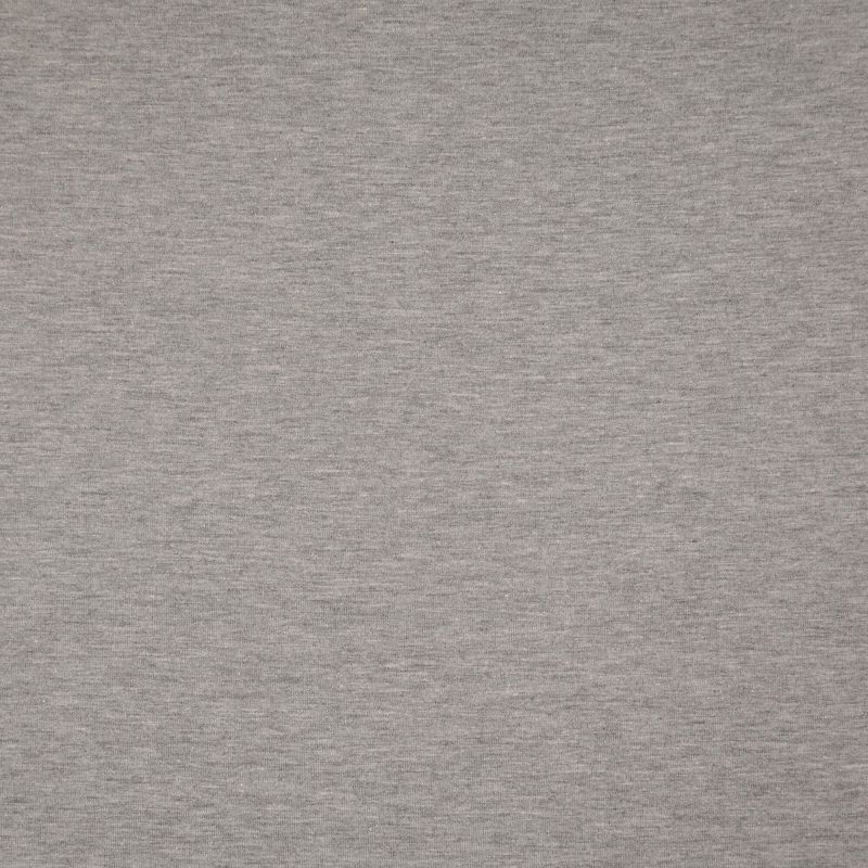 Plain Cotton Jersey Fabric - Marl Grey