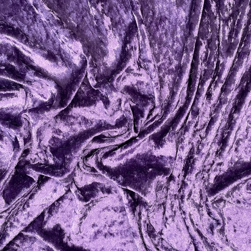 Crushed Velvet Fabric - Amethyst