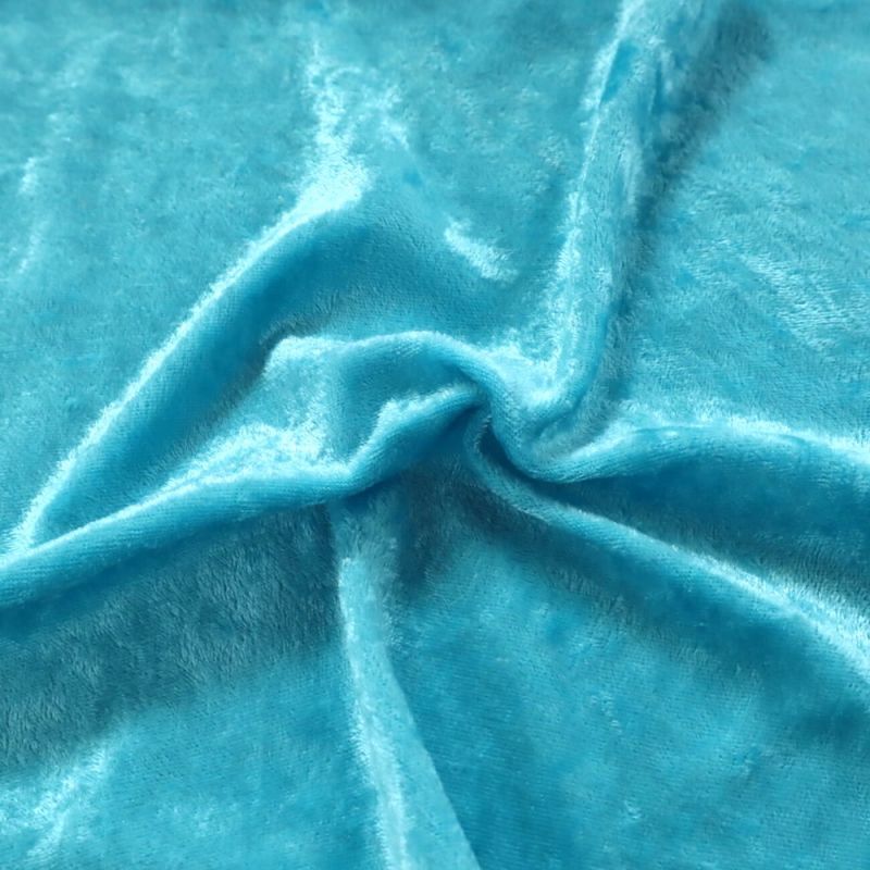 Crushed Velvet Fabric - Kingfisher Premium Velour 150cm
