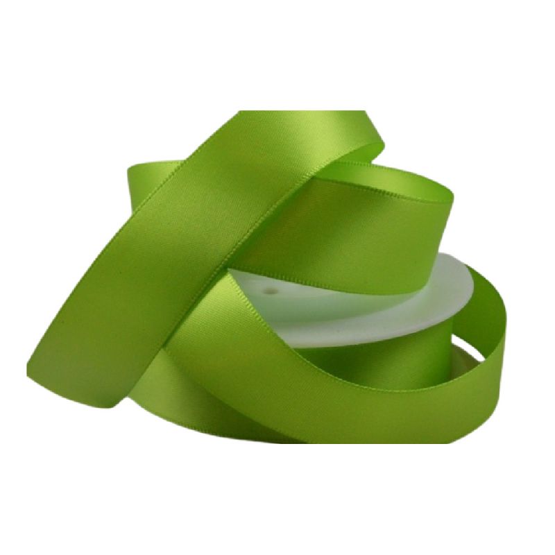 Double Sided Satin Ribbon - Lime Green 50mm