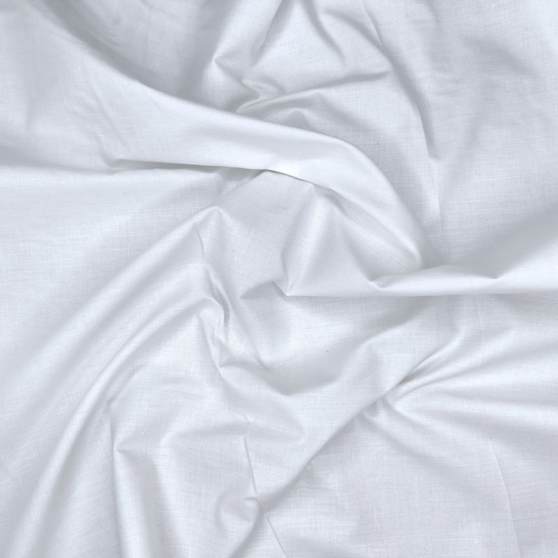 Polyester Cotton Pocketing - White
