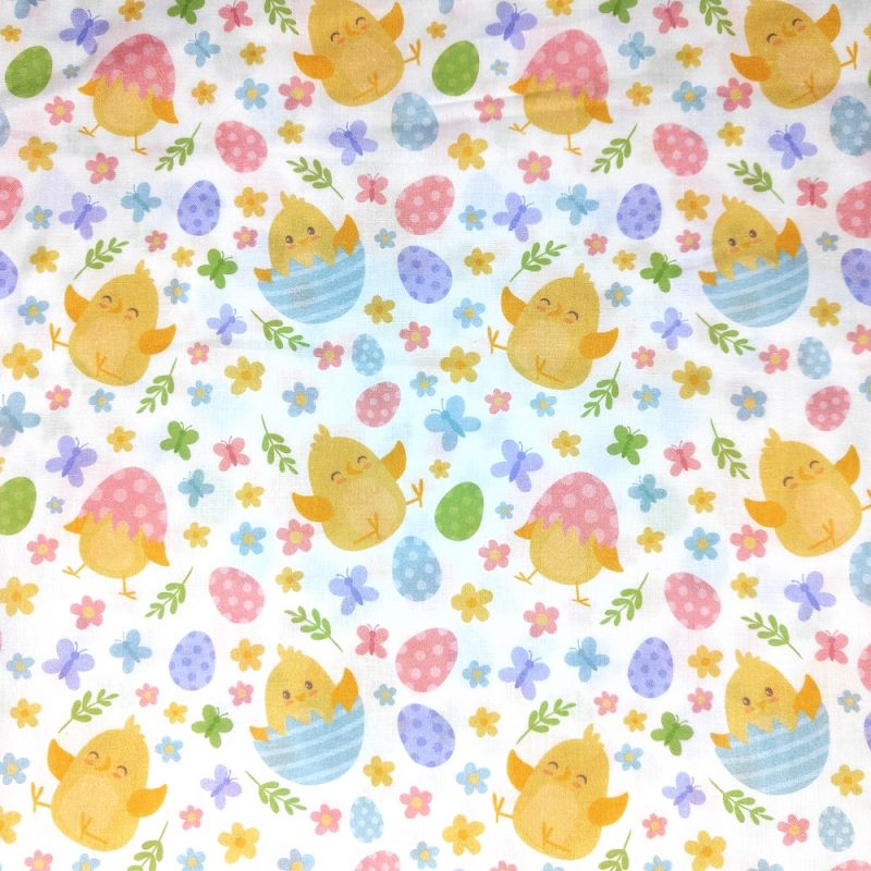 100% Cotton Fabric by Rose & Hubble - Easter Chicks
