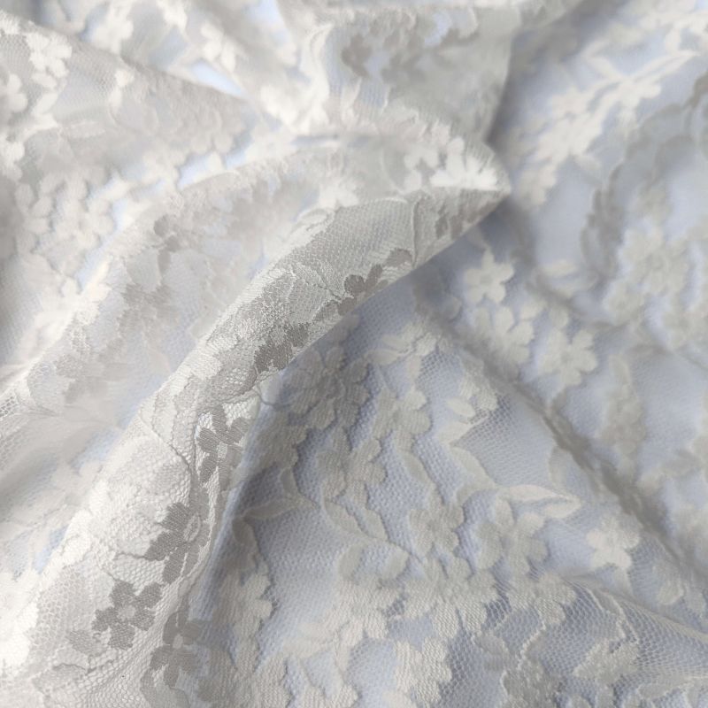Stretch Floral Lace - Ivory