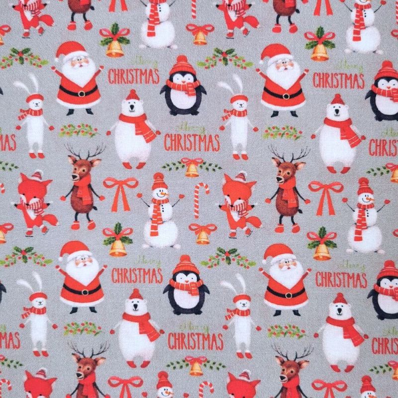 BST Fabrics Exclusive Design 100% Cotton Fabric - Christmas Characters