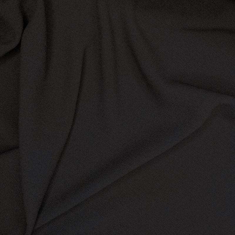 Heavy Crepe Fabric Material - Black